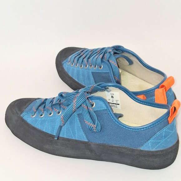 NEW FRONTEER Super Gratton Lo Blue Suede Sneaker, Size 8 Men/ 9.5 Women - Picture 7 of 8